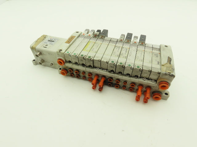 SMC EX250-SDN1 12-Station DeviceNet Manifold 8 Solenoid Valves 24VDC ...