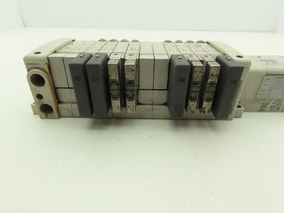 SMC EX250-SDN1 12-Station DeviceNet Manifold 8 Solenoid Valves 24VDC