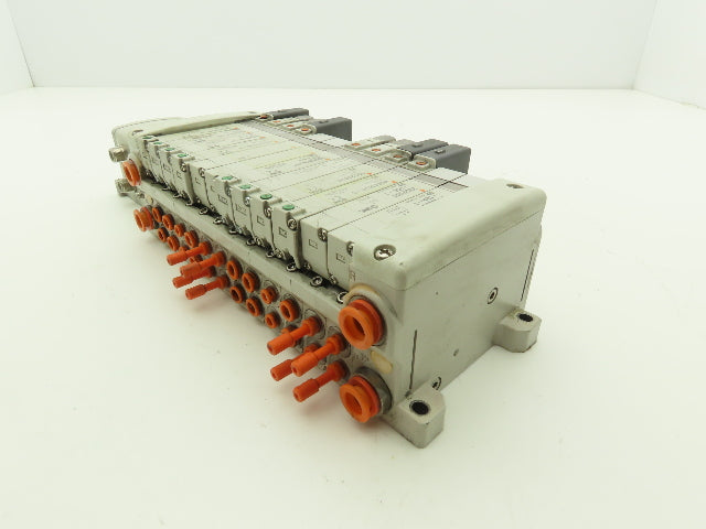 SMC EX250-SDN1 12-Station DeviceNet Manifold 8 Solenoid Valves 24VDC