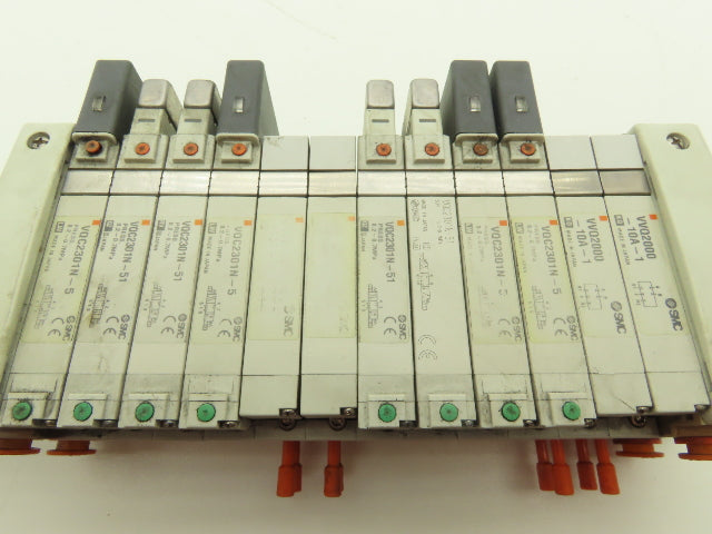 SMC EX250-SDN1 12-Station DeviceNet Manifold 8 Solenoid Valves 24VDC