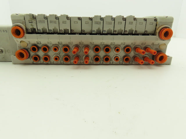 SMC EX250-SDN1 12-Station DeviceNet Manifold 8 Solenoid Valves 24VDC