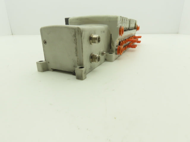 SMC EX250-SDN1 12-Station DeviceNet Manifold 8 Solenoid Valves 24VDC