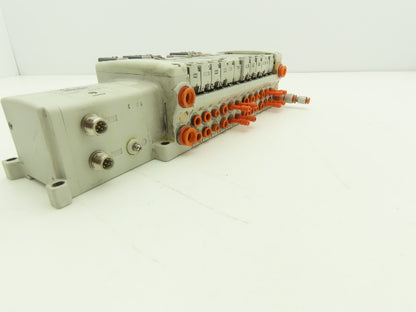 SMC EX250-SDN1 12-Station DeviceNet Manifold 8 Solenoid Valves 24VDC
