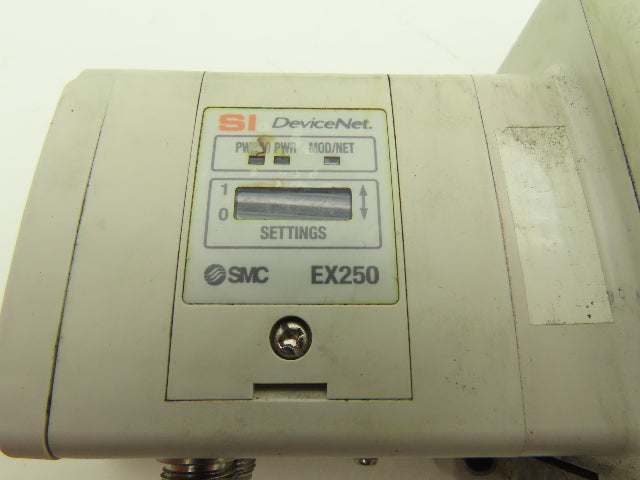SMC EX250-SDN1 12-Station DeviceNet Manifold 8 Solenoid Valves 24VDC