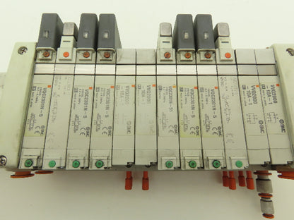 SMC EX250-SDN1 12-Station DeviceNet Manifold 8 Solenoid Valves 24VDC