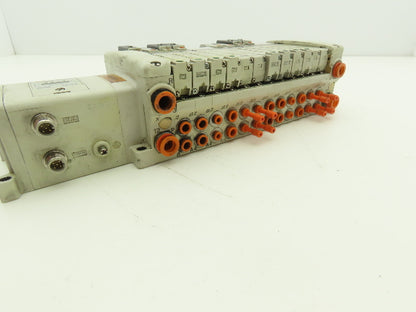 SMC EX250-SDN1 12-Station DeviceNet Manifold 8 Solenoid Valves 24VDC
