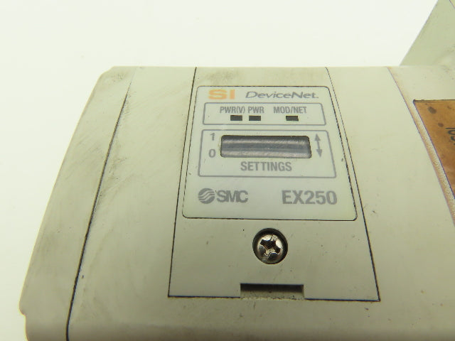 SMC EX250-SDN1 12-Station DeviceNet Manifold 8 Solenoid Valves 24VDC