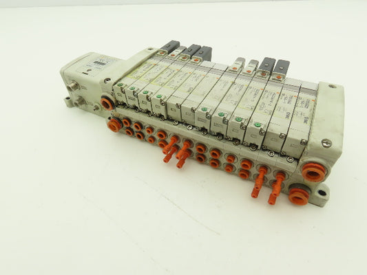 SMC EX250-SDN1 12-Station DeviceNet Manifold 8 Solenoid Valves 24VDC