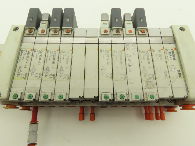 SMC EX250-SDN1 12-Station DeviceNet Manifold 8 Solenoid Valves 24VDC