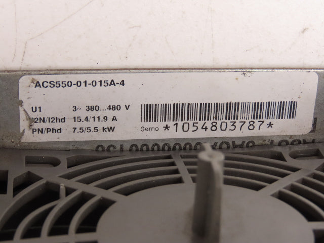 ABB ACS550-01-015A-4 VFD Variable AC Drive 7.5kW 10Hp 480V 3PH 15.4A 500Hz