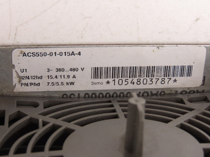 ABB ACS550-01-015A-4 VFD Variable AC Drive 7.5kW 10Hp 480V 3PH 15.4A 500Hz