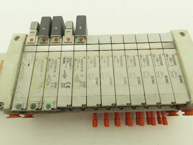 SMC EX250-SDN1 12-Station DeviceNet Manifold 5 Solenoid Valves 24VDC