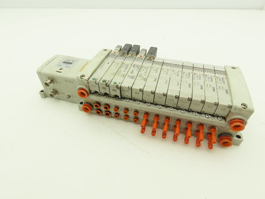 SMC EX250-SDN1 12-Station DeviceNet Manifold 5 Solenoid Valves 24VDC