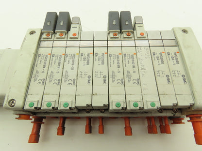 SMC EX250-SDN1 12-Station DeviceNet Manifold 6 Solenoid Valves 24VDC