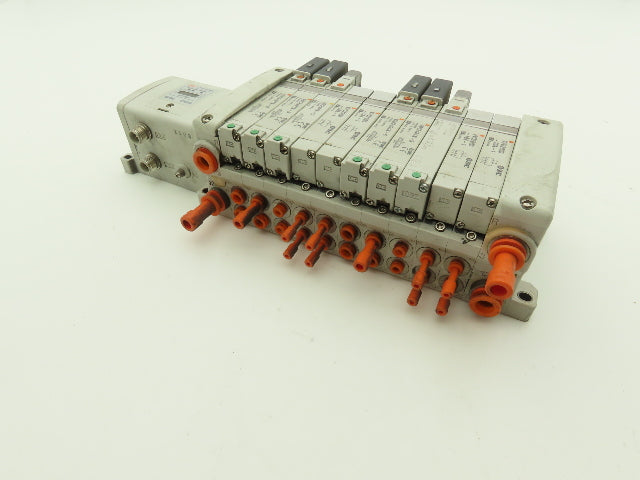 SMC EX250-SDN1 12-Station DeviceNet Manifold 6 Solenoid Valves 24VDC