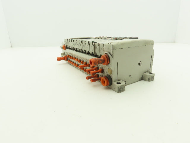 SMC EX250-SDN1 12-Station DeviceNet Manifold 10 Solenoid Valves 24VDC