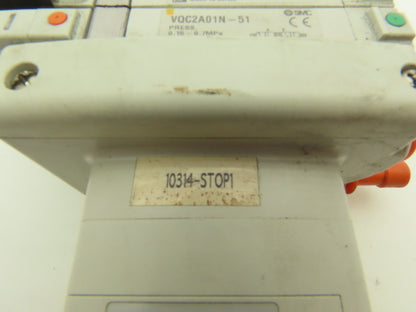 SMC EX250-SDN1 12-Station DeviceNet Manifold 10 Solenoid Valves 24VDC