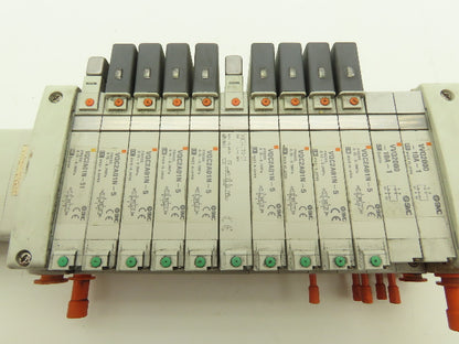 SMC EX250-SDN1 12-Station DeviceNet Manifold 10 Solenoid Valves 24VDC