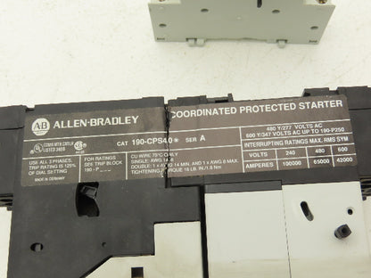 Allen Bradley 190-CPS40 Motor Starter Contactor Overload Block 3Ph 600V 16A 120V