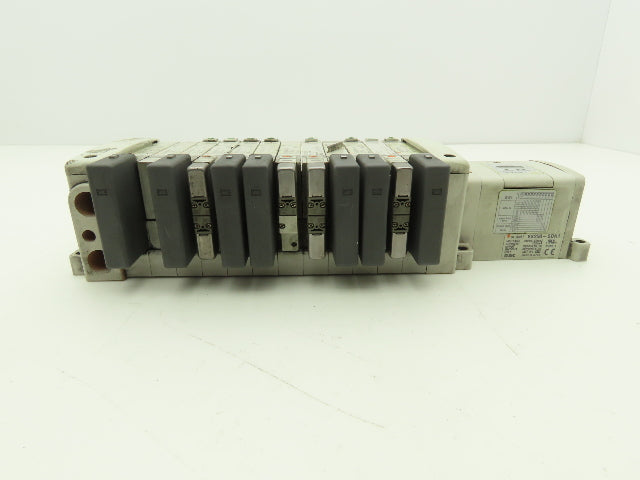 SMC EX250-SDN1 12-Station DeviceNet Manifold 11 Solenoid Valves 24VDC
