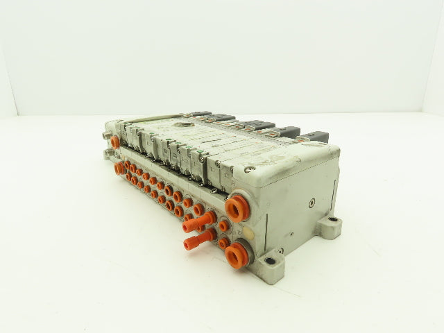 SMC EX250-SDN1 12-Station DeviceNet Manifold 11 Solenoid Valves 24VDC
