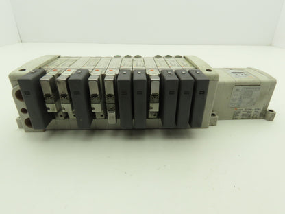 SMC EX250-SDN1 12-Station DeviceNet Manifold 12 Solenoid Valves 24VDC