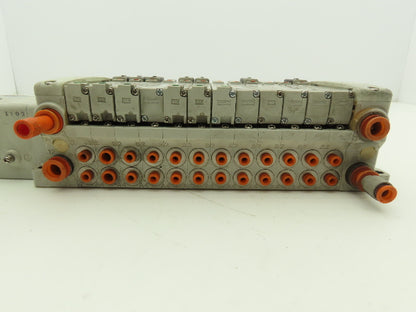 SMC EX250-SDN1 12-Station DeviceNet Manifold 12 Solenoid Valves 24VDC