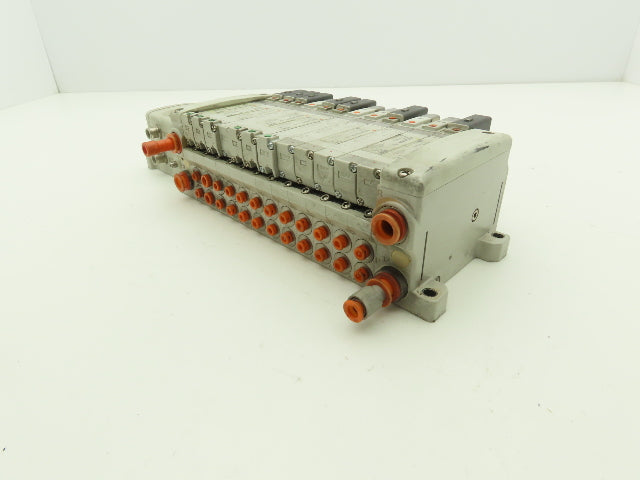 SMC EX250-SDN1 12-Station DeviceNet Manifold 12 Solenoid Valves 24VDC