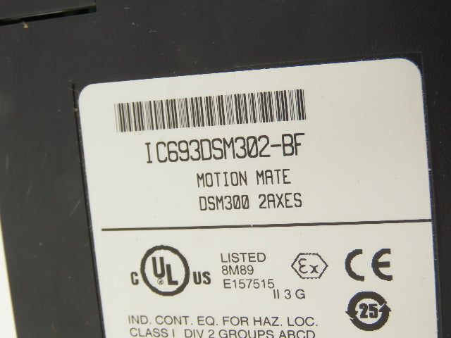 GE Fanuc IC693DSM302-BF Motion Mate DSM300 2 Axes Motion Control Module