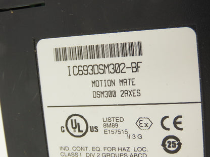 GE Fanuc IC693DSM302-BF Motion Mate DSM300 2 Axes Motion Control Module