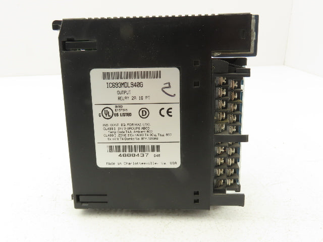 GE Fanuc IC693MDL940G Output Relay Module 2A 16PT