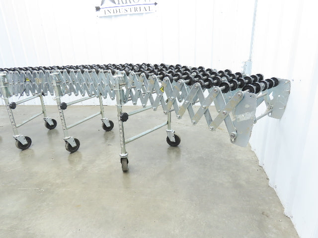 NestaFlex 275  18"W x 23' Expandable Gravity Flex Conveyor Plastic Skatewheel