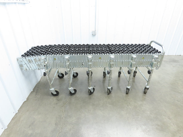 NestaFlex 275  18"W x 23' Expandable Gravity Flex Conveyor Plastic Skatewheel