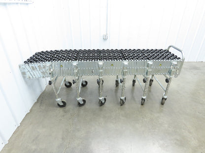 NestaFlex 275  18"W x 23' Expandable Gravity Flex Conveyor Plastic Skatewheel