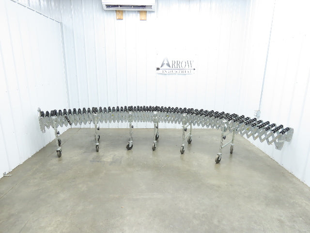 NestaFlex 275  18"W x 23' Expandable Gravity Flex Conveyor Plastic Skatewheel