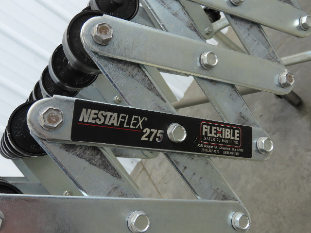 NestaFlex 275  18"W x 23' Expandable Gravity Flex Conveyor Plastic Skatewheel
