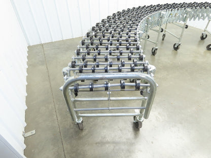 NestaFlex 275  18"W x 23' Expandable Gravity Flex Conveyor Plastic Skatewheel