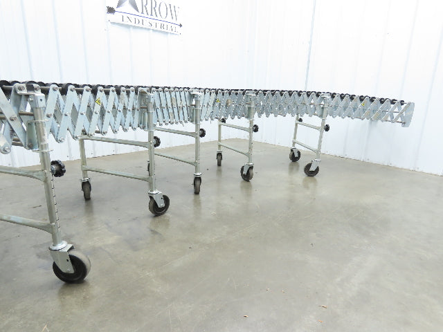 NestaFlex 275  18"W x 23' Expandable Gravity Flex Conveyor Plastic Skatewheel