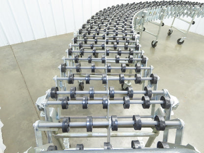 NestaFlex 275  18"W x 23' Expandable Gravity Flex Conveyor Plastic Skatewheel