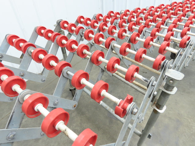 NestaFlex 24"W x 26' Expandable Gravity Flex Conveyor Plastic Skatewheel *Read*