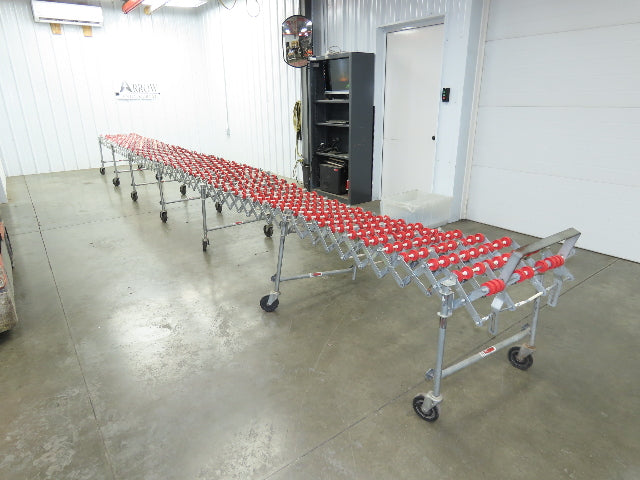 NestaFlex 24"W x 26' Expandable Gravity Flex Conveyor Plastic Skatewheel *Read*