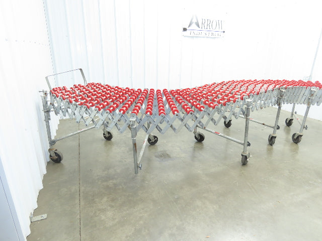 NestaFlex 24"W x 26' Expandable Gravity Flex Conveyor Plastic Skatewheel *Read*