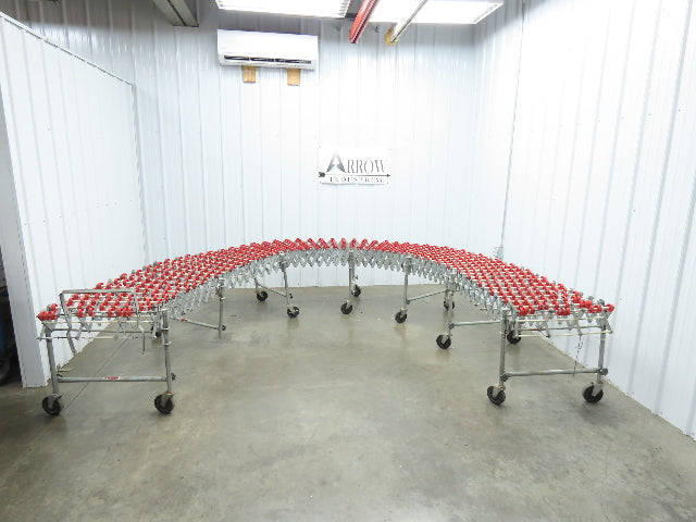 NestaFlex 24"W x 26' Expandable Gravity Flex Conveyor Plastic Skatewheel *Read*
