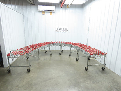 NestaFlex 24"W x 26' Expandable Gravity Flex Conveyor Plastic Skatewheel *Read*