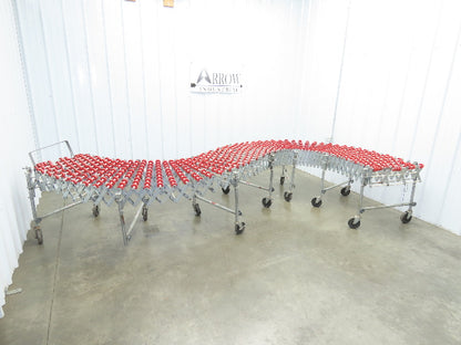 NestaFlex 24"W x 26' Expandable Gravity Flex Conveyor Plastic Skatewheel *Read*