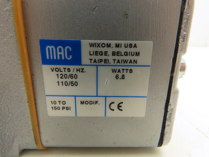 MAC Valves 1303G-111D-1 Pneumatic Solenoid Valve 10-150PSI 120V