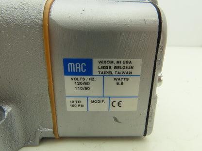 MAC Valves 1303G-111D-1 Pneumatic Solenoid Valve 10-150PSI 120V