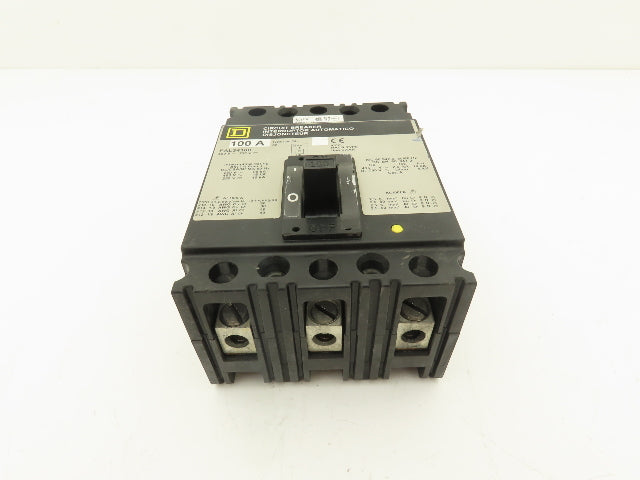 Square D FAL34100 3 Pole Circuit Breaker Interrupter 100A 480V 3PH Molded Case