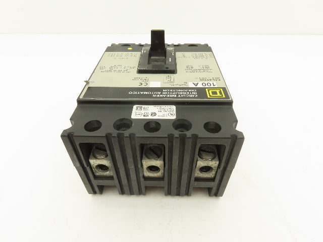 Square D FAL34100 3 Pole Circuit Breaker Interrupter 100A 480V 3PH Molded Case