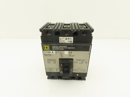 Square D FAL34100 3 Pole Circuit Breaker Interrupter 100A 480V 3PH Molded Case